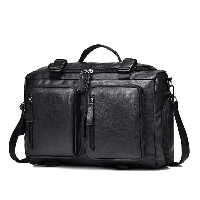 New Mens Large Capacity Travel Backpack Business Trip Handbag Multi Functial Backpack Single Shoulder Crossbody BagXJ241026