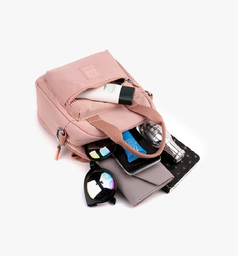 2024 Designer Women's Casual Fashion Cross Shoulder Girl Simple Fashion Zipper Handbag Nylon Waterproof Solid Crossbody Bag Lightweight Shark Bag