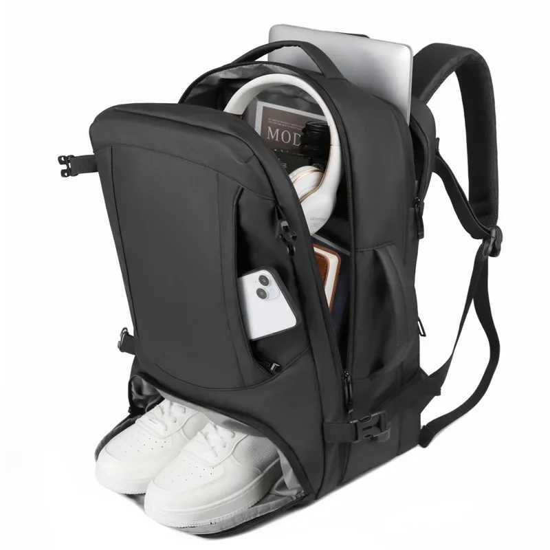 New Large-Capacity Mens Travel Backpack USB Charging Expansi Business Laptop Bag Multifunctial Waterproof Backpack mochilaXJ241026