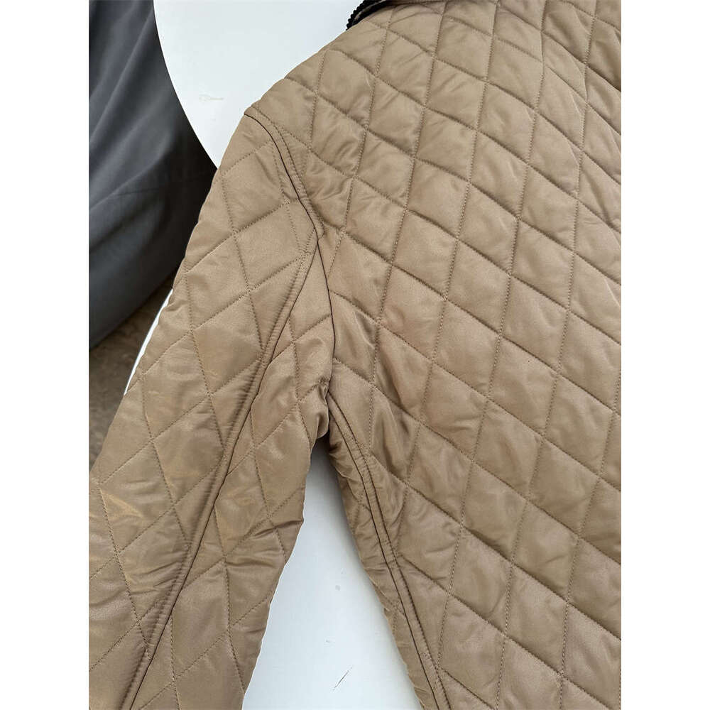 Top End Autmn/Winter Women British Style Plaid Long Sleeve Cotton Jacket Elegant Lady All Match Polo Collar Single Breasted Coat
