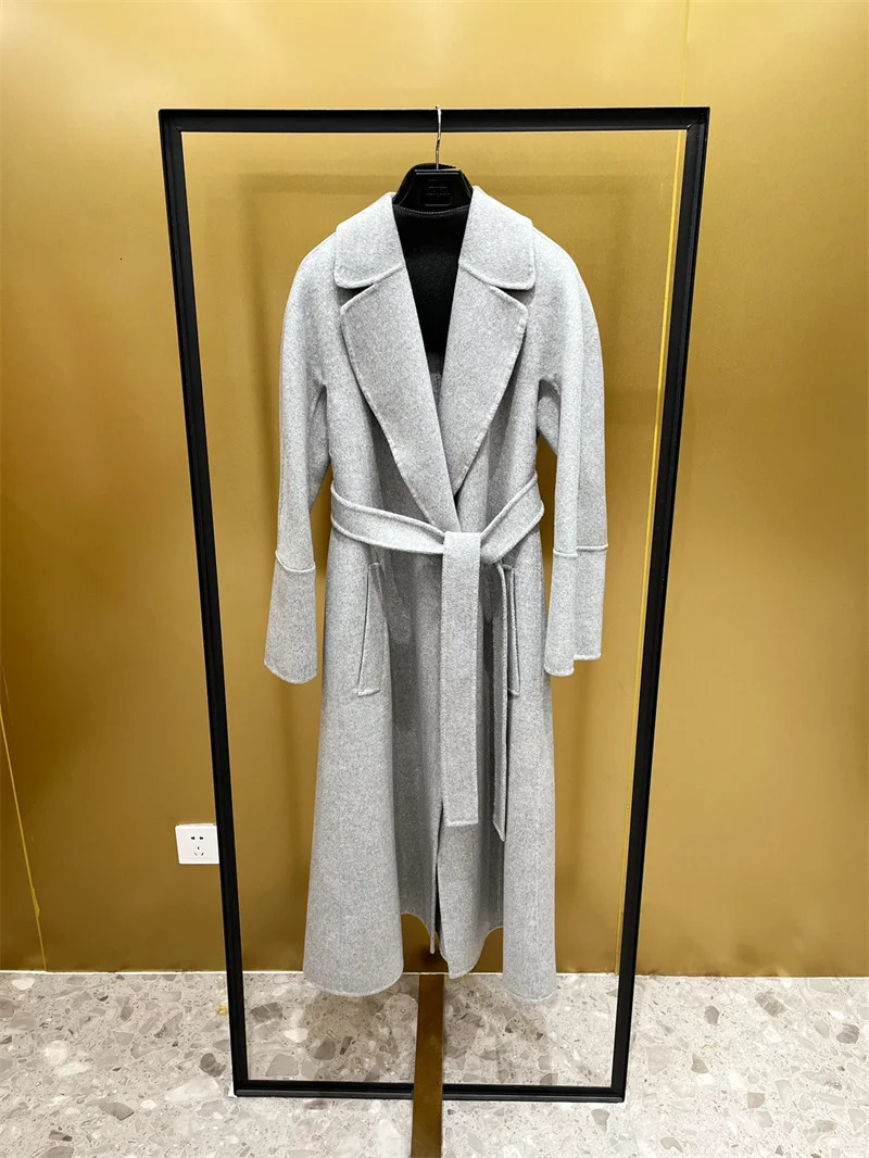 Elisa 100 Wool Coat Womens Medium Long Classic 241025