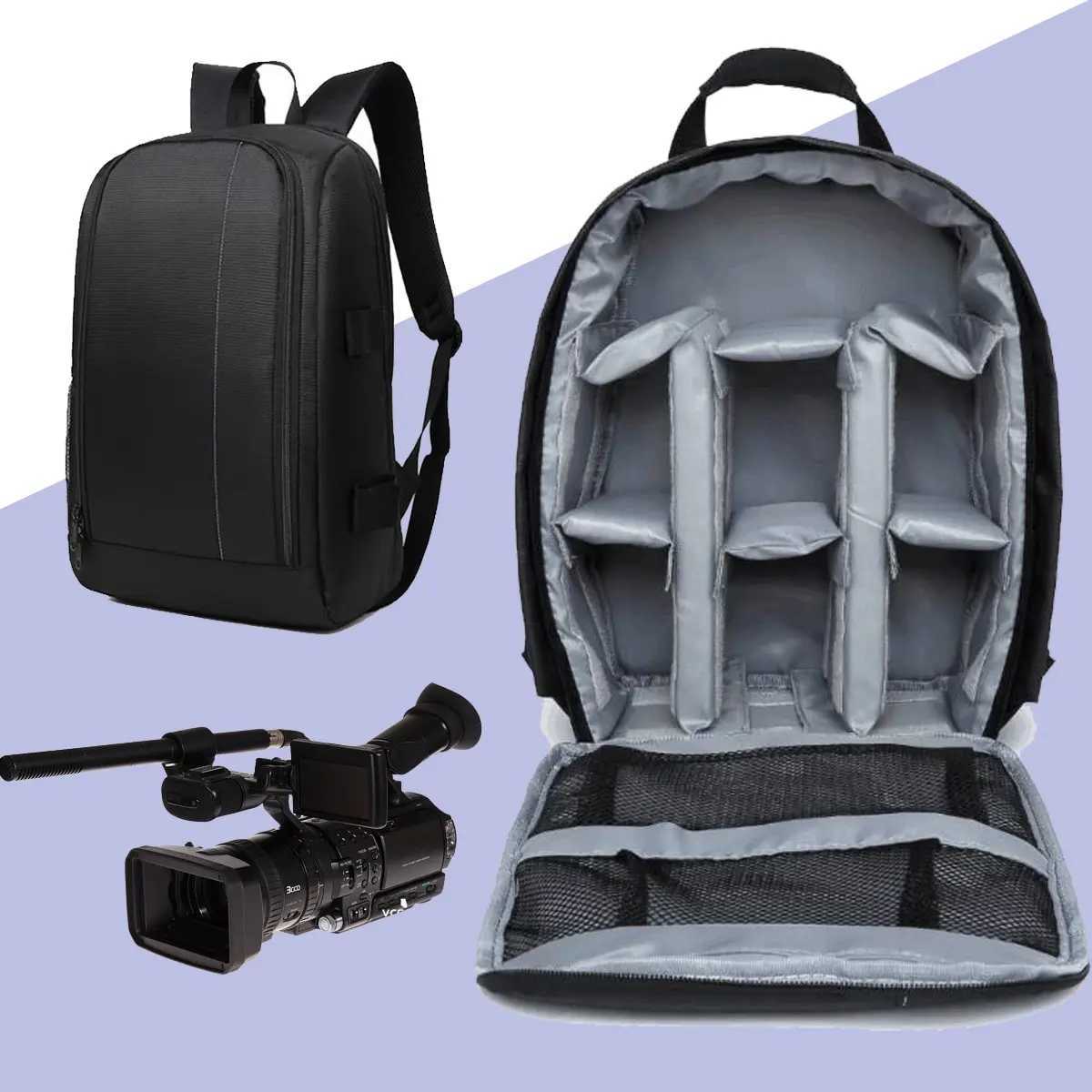Multi-functial Outdoor Camera Backpack Video Digital Shoulder Camera Bag Waterproof Camera Photo Bag Case for DSLR Camera BagXJ241026