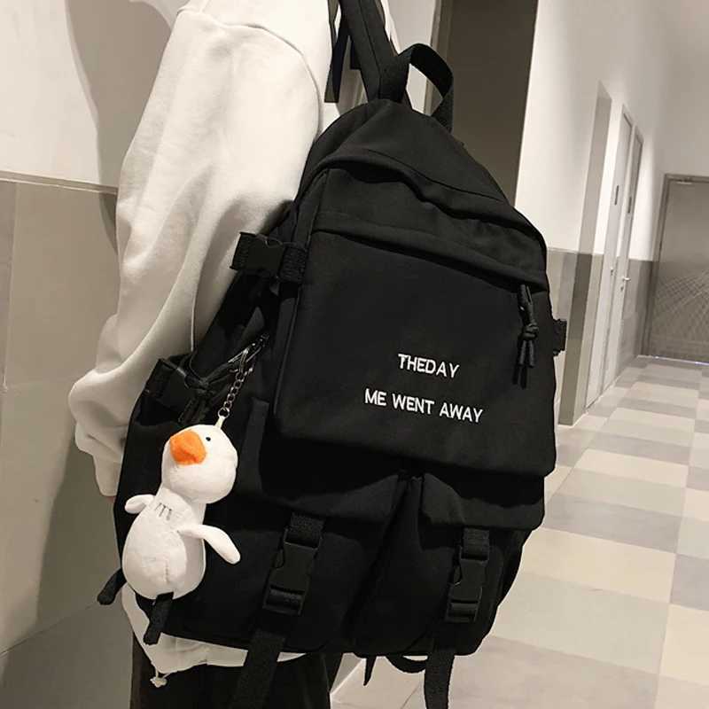 2021 New Waterproof Men Big Backpack Nyl Business Travel Black Rucksack College School Bag for Teenage Girl Female MochilaXJ241026