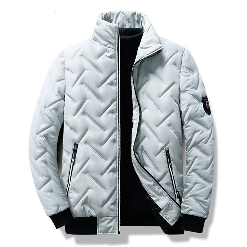 Mens Jacket Coats Autumn Winter Casual Solid Lightweight Parkas Long Sleeve Zipper Padded Men Parka Comfort Warm Jackets 241025
