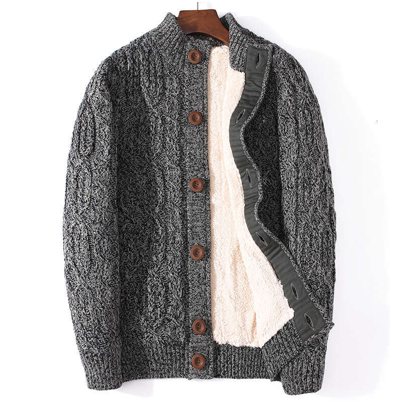 Cardigan Male Thicken Warm Wool Cashmere Winter Sweater Men Clothing Sweatercoat New Outwear Size 4Xl 5Xl 6Xl 7Xl