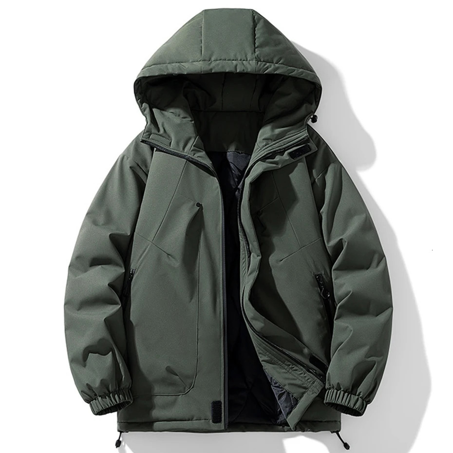 Plus Size Winter Jacket Parded Parkas Thick Hooded Jacket for Men 7XL 8XL Warm Jacket for Men Winter Black Jacket 6XL Large Size 241025