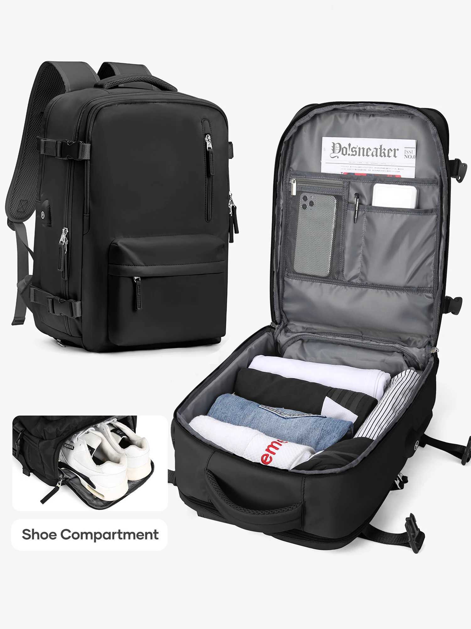 Travel Backpack for Women Men Carry Backpack with USB Charging TSA 15.6inch Laptop Backpack Business Hiking Casual DaypackXJ241026