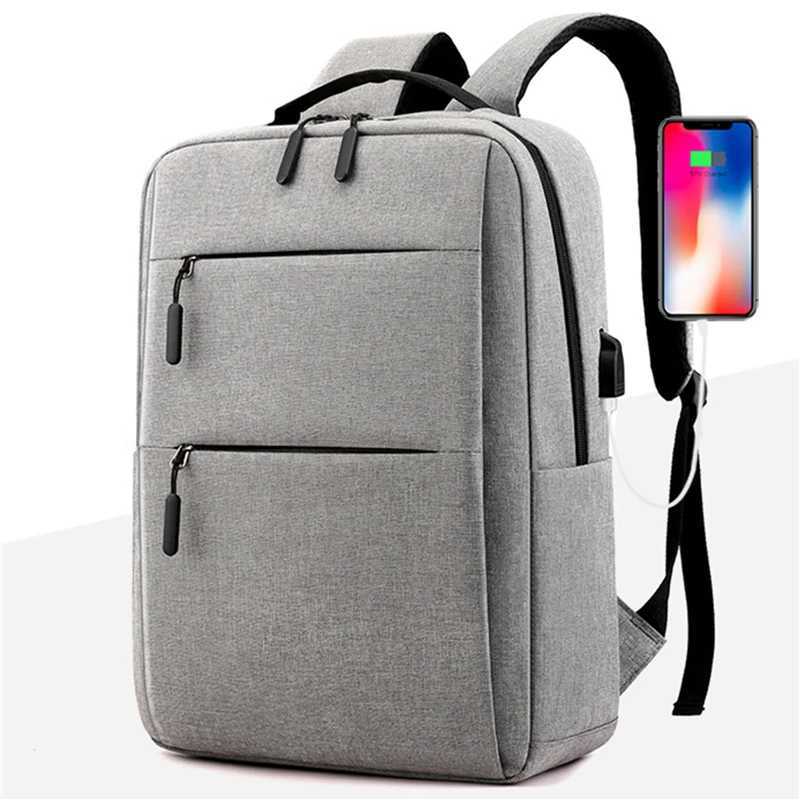 Laptop Backpack Men Pack Office Work Women Bagpack Business Anti Theft Unisex Black Thin Light Backpacking USB External ChargeXJ241026