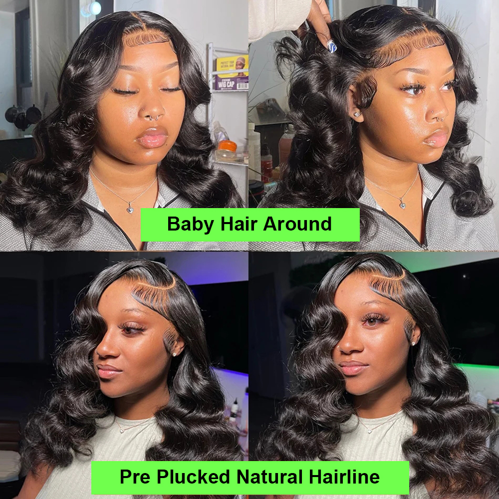 Pre Cut No Glue Glueless Ready to Wear Short Bob Wig Body Wave 13x4 Lace Frontal Wigs 100% Human Hair on Sale