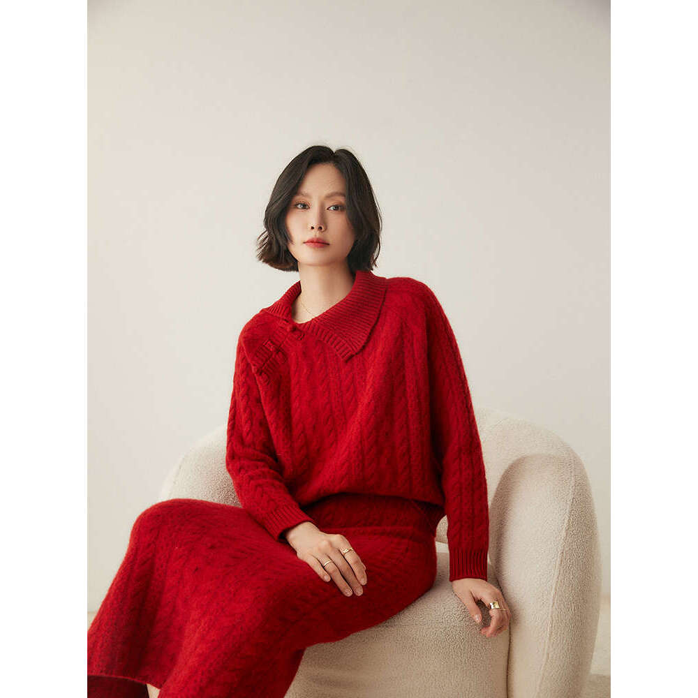 Women's Cashmere Skirts Autumn Winter Thick Twist Wer Skirt High Waist Office Lady Dress 100%Cashmere Knitting Clothing
