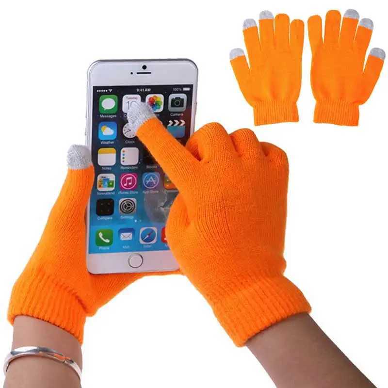 Neutral winter warm hard knitted Gs touch screen smartphone hand warmer MX8 W241026
