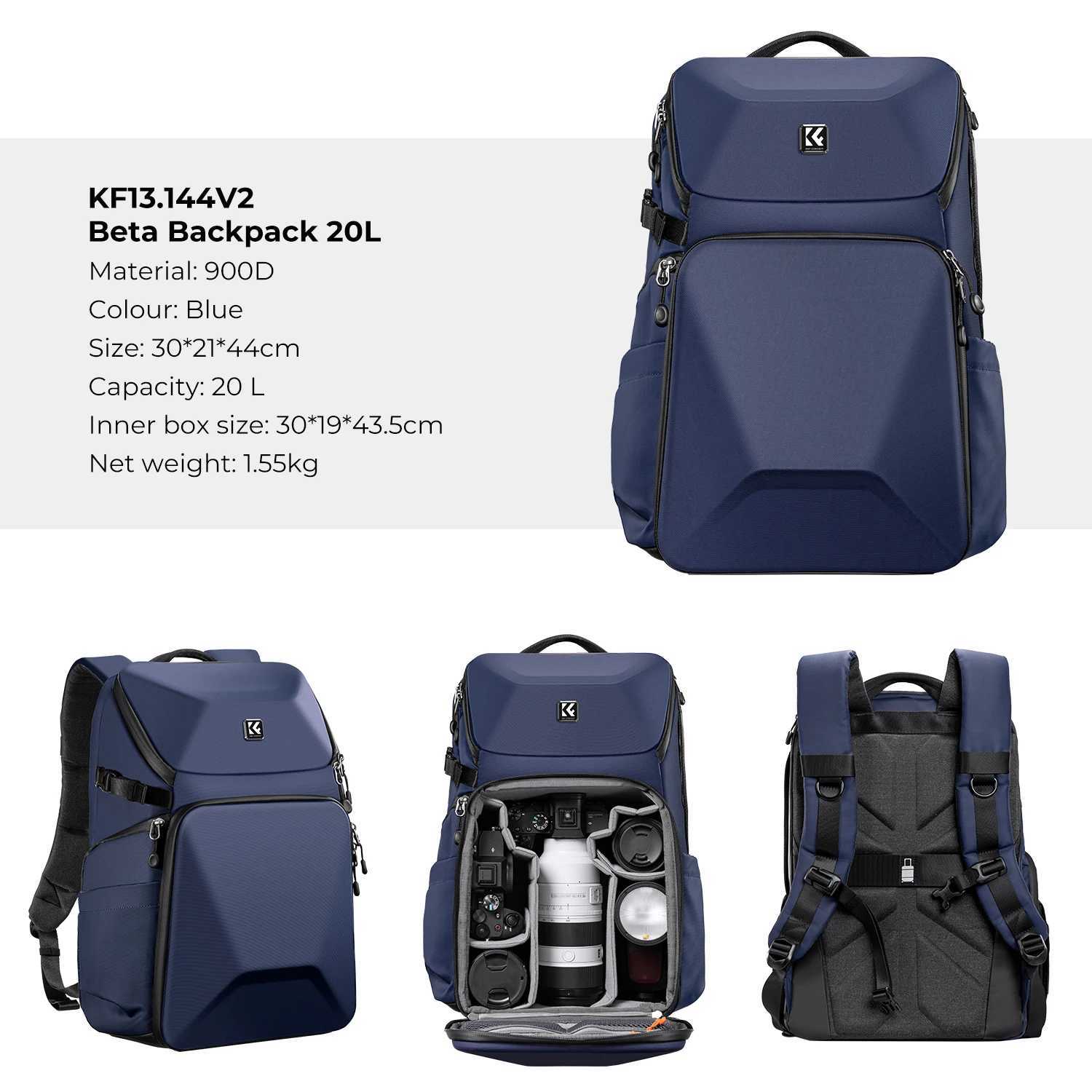 K F CONCEPT Large Capacity Camera Backpack Outdoor Travel Waterproof Travel Photography Bag Can Carry A tripod With Rain CoverXJ241026