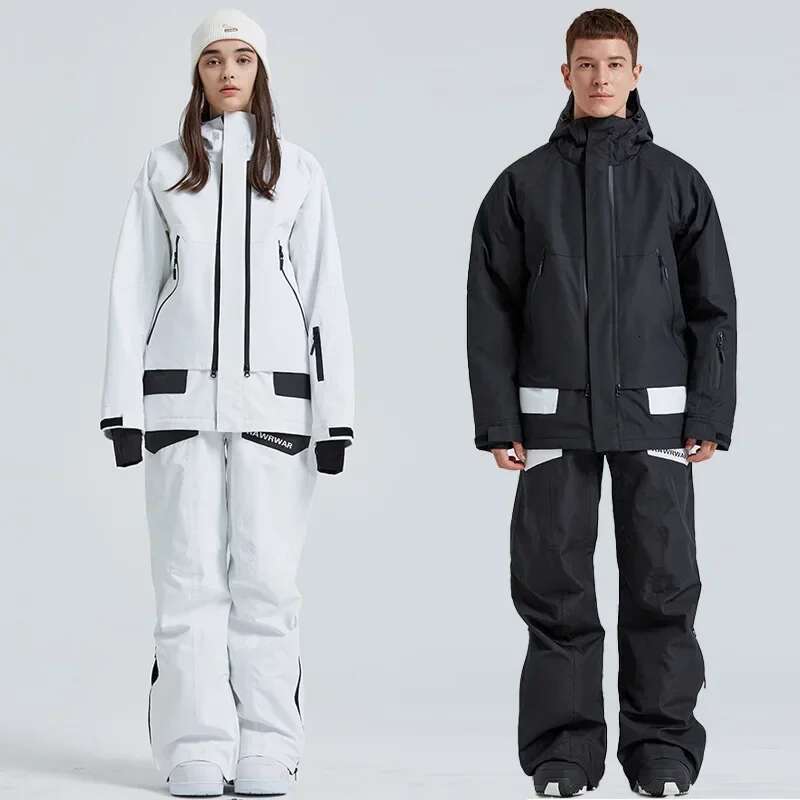 Adult Suites Winter Outdoor Snow Wear Sports Windproof Skiing Jumpsuit Waterproof Ski Clothes Warm Snowboard Pant Jacket Set