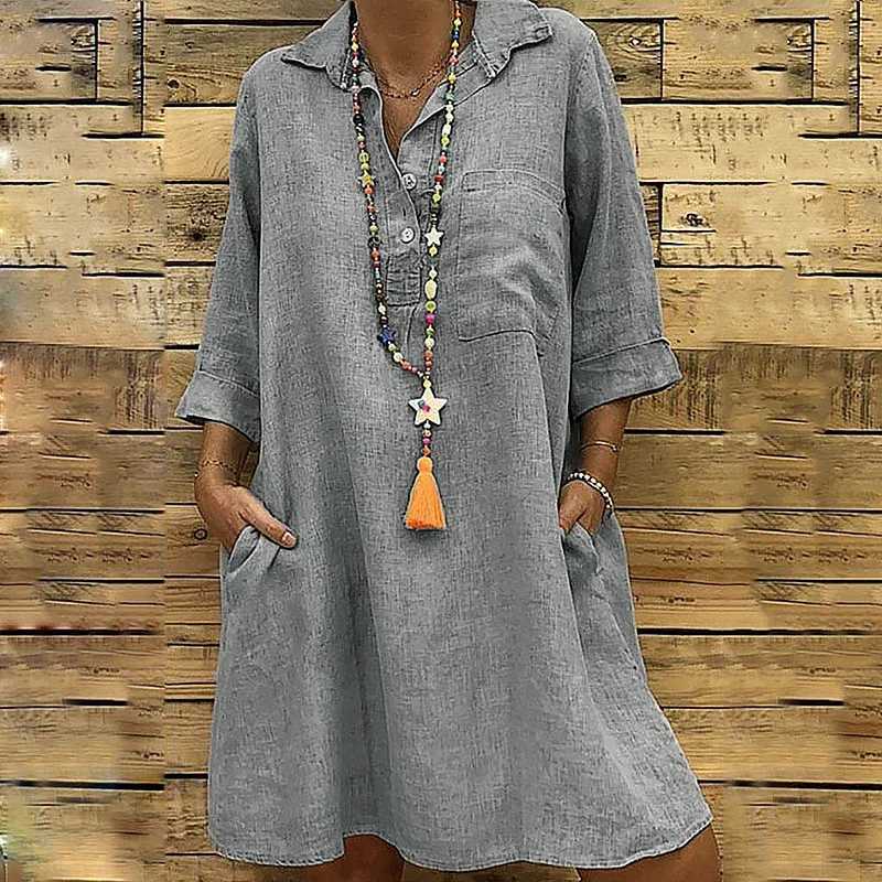 Pregnant dress cotton summer dress solid button short sleeved pregnant dress casual pregnant vest W241026