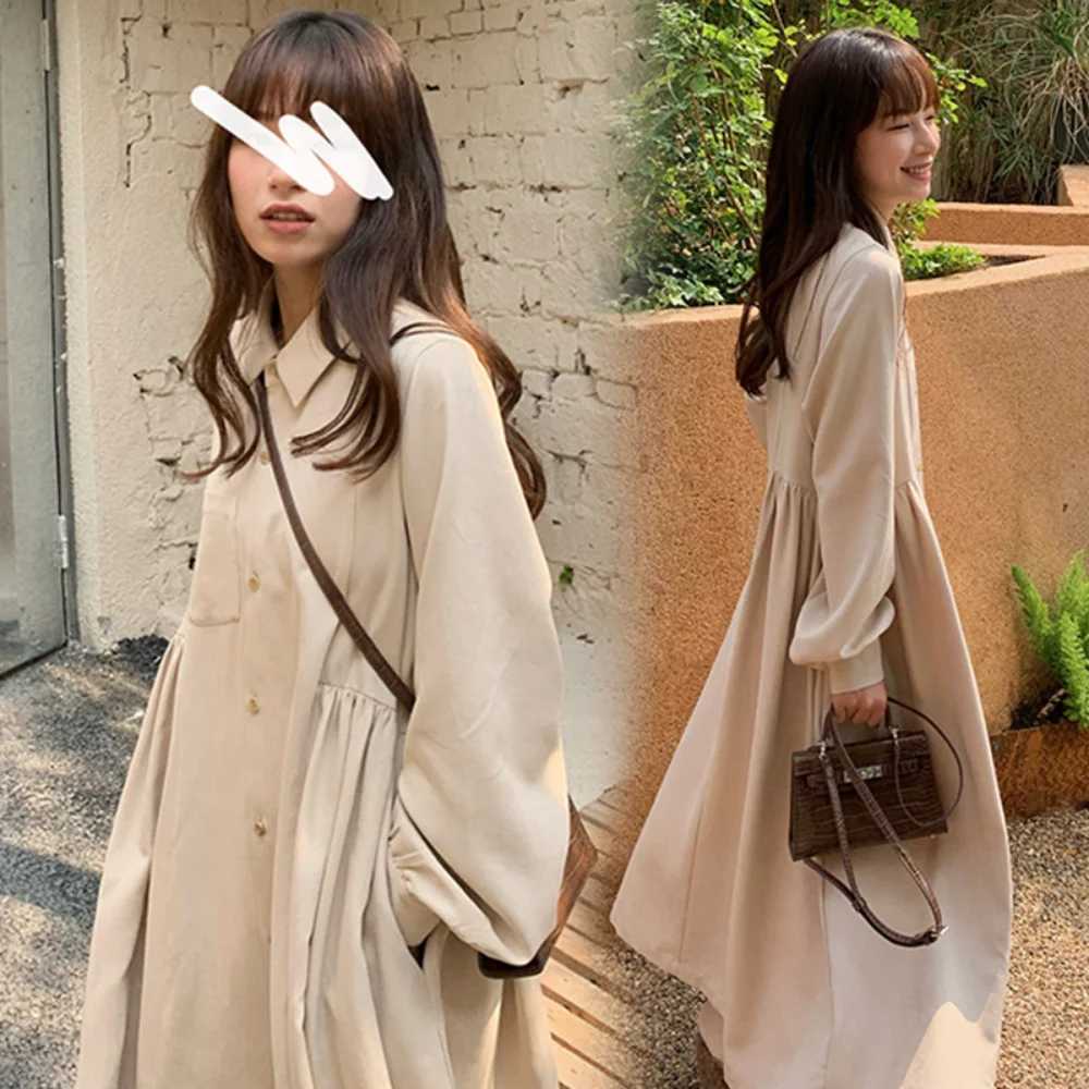 Pregnant womens autumn and winter clothing pregnant womens fashionable patchwork dress pregnant womens vest long sleeved shirt W241026