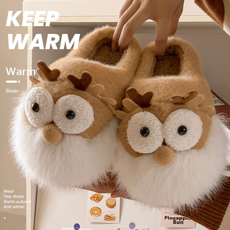 Cozy 2024 Cartoon Cotton Slippers for Women's Winter Warmth d212