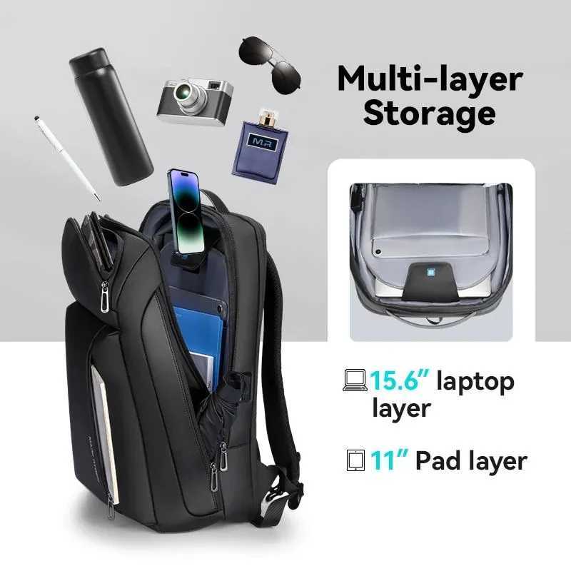 Mark Ryden Travel Backpack Mens Shoulder Laptop Bag Multifunctial Large Capacity Business Backpack with USB Charging PortXJ241026