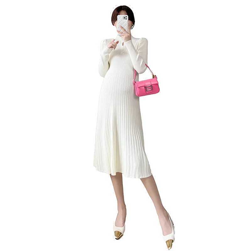 Autumn and Winter Knitted Maternity Dress Maternity Sweater W241026