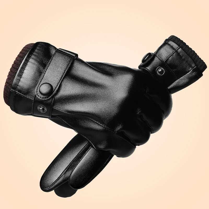 Gs is suitable for mens touchscreen bicycles waterproof windproof riding and warm leather W241026