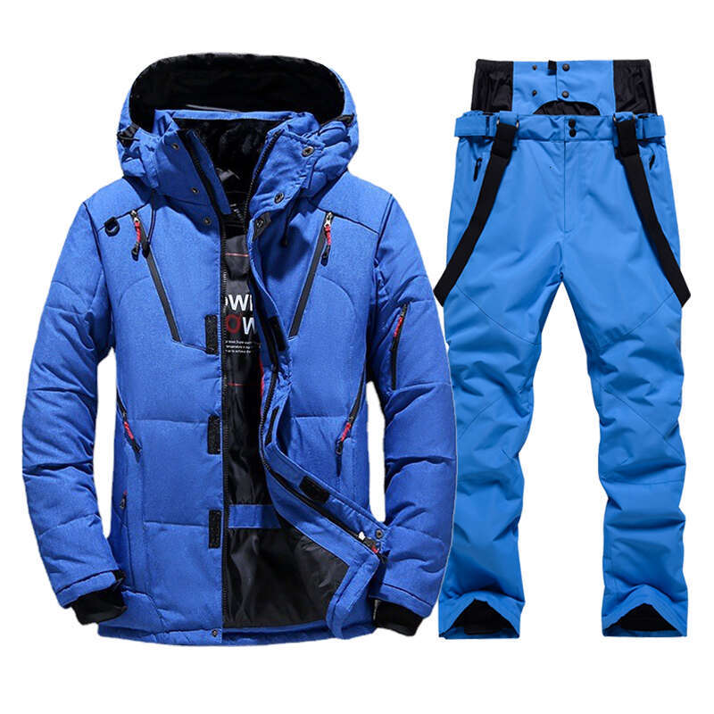 Winter Men Ski Suit Snow Jacket And Pants For Men's Warm Waterproof Windproof Skiing And Snowboarding Suits Male Down Coat