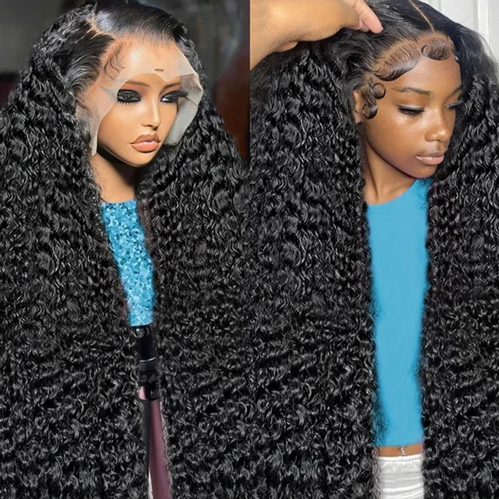 30 40 Inch Deep Wave 13x4 13x6 HD Frontal Wigs Water Curly Human Hair Lace Front Wig For Women 250%