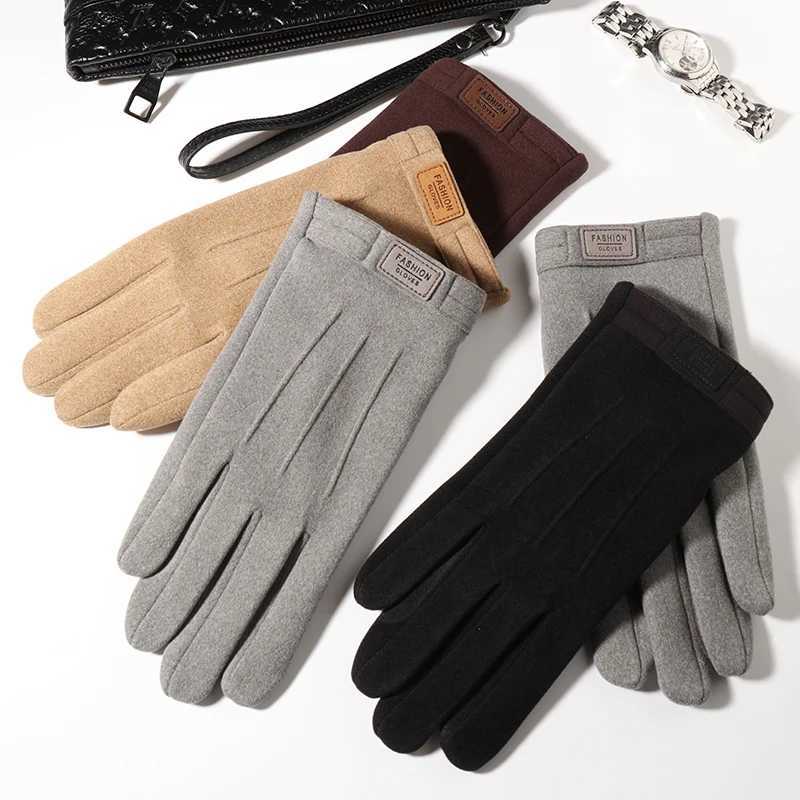 Mens Winter Velvet Gs Warm Windproof Cold proof Touchscreen Bicycle and Driving Gs 1 Pair W241026
