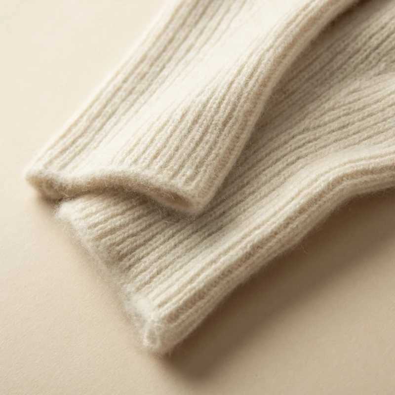 Womens Winter Fashion Pure Cashmere Half Finger Gs Womens Winter Knitted Gloves Warm Solid Knitted Wrist Gs W241026