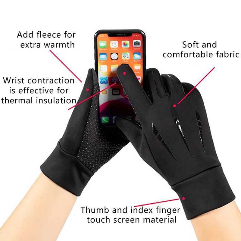 1 pair of winter mens Gs touch screen warm outdoor bike windproof and anti-skid full finger Gs W241026