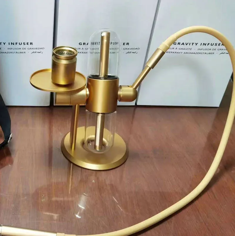 Hookahs Custom Rotating Aluminum Alloy Glass Gravity Bong with 360