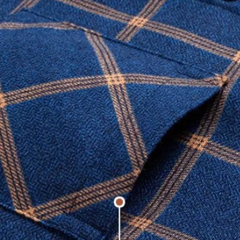 7XL8XLPlus size mens double-sided velvet autumn and winter solid color long sleeved winter clothes middle-aged and elderly shirts W241026