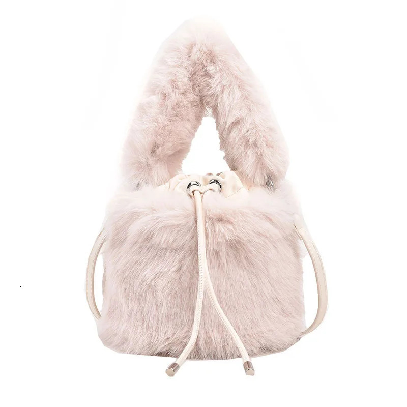 Fox Fur Bag Handheld Fur Bag Fur Shoulder Cross Bag Sweet and Simple Fur Bag 241025