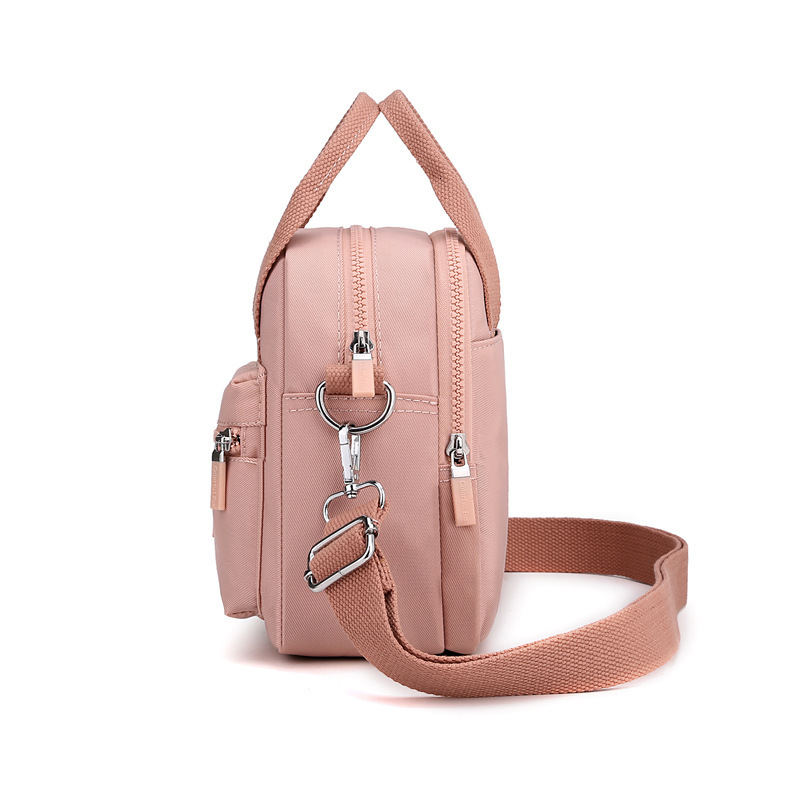 2024 Designer Women's Casual Fashion Cross Shoulder Girl Simple Fashion Zipper Handbag Nylon Waterproof Solid Crossbody Bag Lightweight Shark Bag