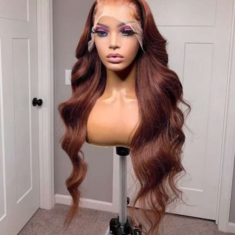 RONGDUOYI Body Wave Free Part Black Frontal Wig Heat Resistant Fiber Hair Synthetic Lace Front Wigs Cosplay