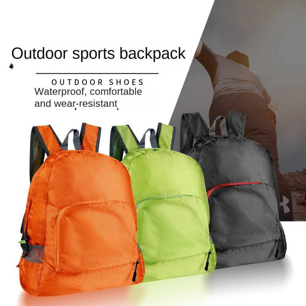 Large Capacity Foldable Ultralight Backpack Waterproof Polyer Outdoor Sports Daypack Travel Bag Zipper Sports Knapsack MenXJ241026