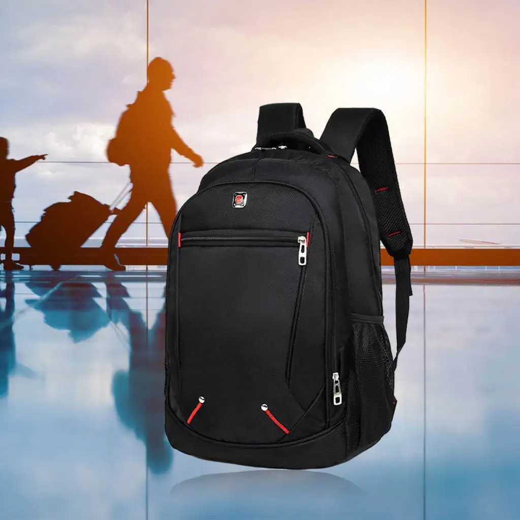 Large-capacity Student Schoolbag Casual Solid Color Material Oxford Mans Backpack Multi-functional Travel Laptop BackpackXJ241026