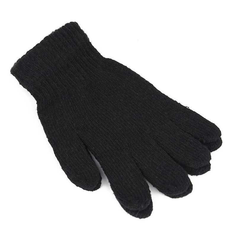 1 pair of black full finger Gs womens and mens wool knitted wrist cotton Gs winter warmth exercise Gs W241026