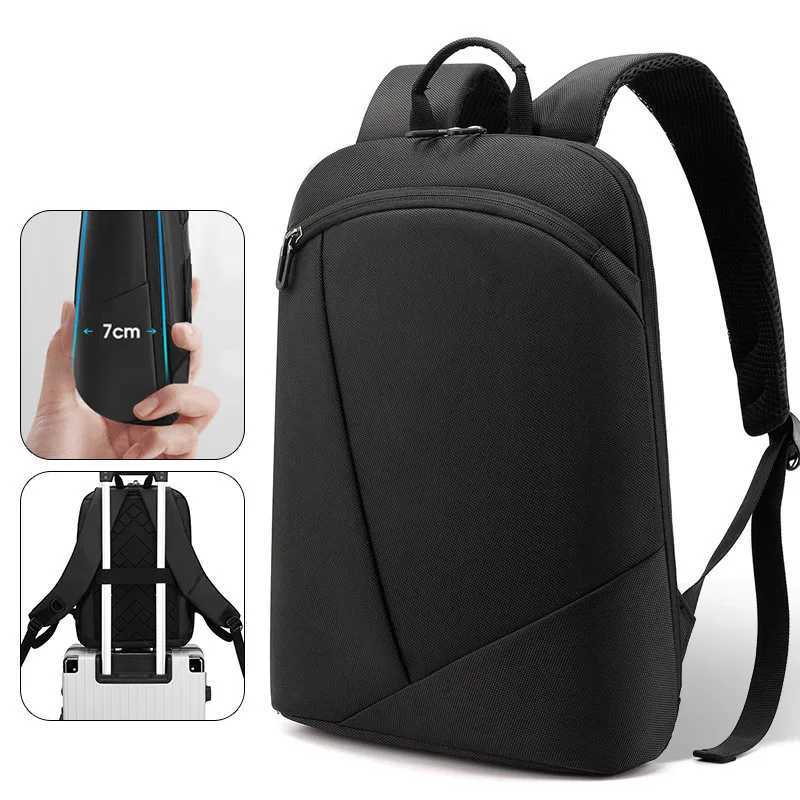 Waterproof Thin Laptop Backpack Men Bag 15.6 Inch Business Bag Women Backpacks Office Work Unisex Black Backpack Slim Back PackXJ241026