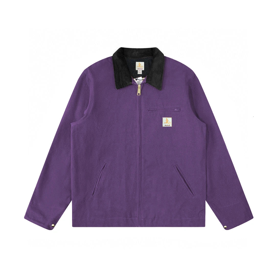 DAFEILI Spring Summer Casual Vintage Washed Mesh Lining Work Wear Canvas Detroit Jackets 241025