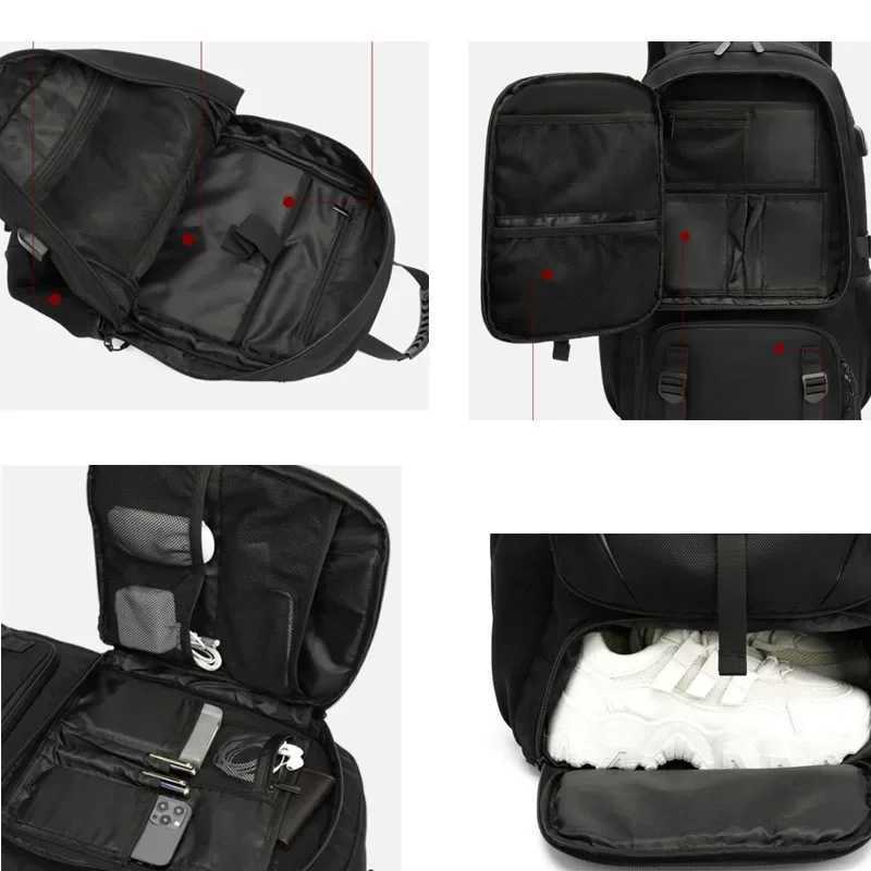 50L 60L 80L Outdoor Backpack with USB Port for Men Pack Bags Large Capacity Unisex Sports Trekking Hiking Camping Available inXJ241026