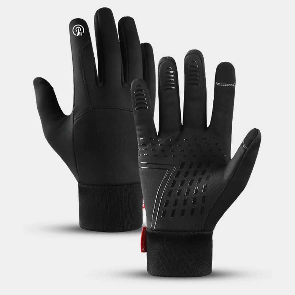 Bicycle Gs Black Womens Autumn Winter Warm Touch Screen Nonslip Gs Motorcycle Gs Mens Outdoor Sports Running W241026