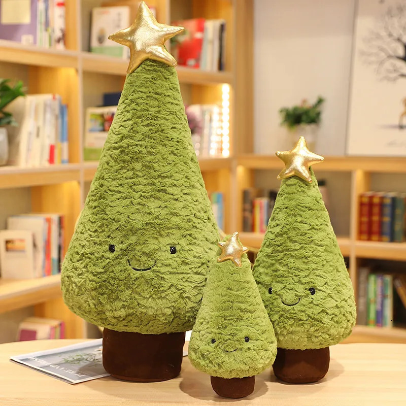 1Pc 29-90CM Simulated Christmas Tree Plush Toy Cute Evergreen Plush Pillow Doll Tree Filling Christmas Dress Up 241024