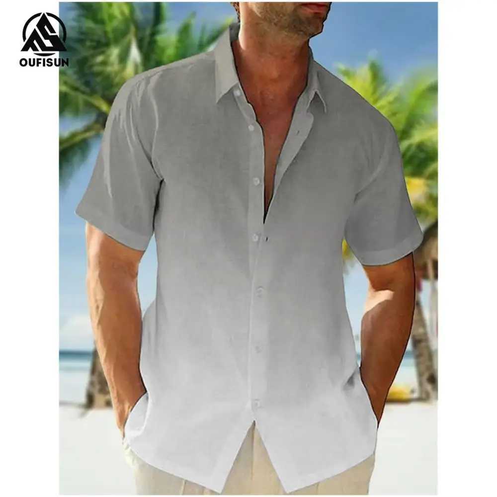 2024 casual mens summer clothing gradient graphic clothing vacation seaside oversized short slip top W241026