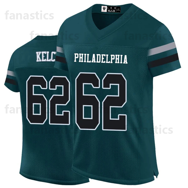 26 Saquon Barkley Jalen Hurts Kelly Green Football Jersey A.J. Brown Carter DeVonta Smith Jason Kelce Kenny Pickett Cooper DeJean Huff Lane Johnson Me