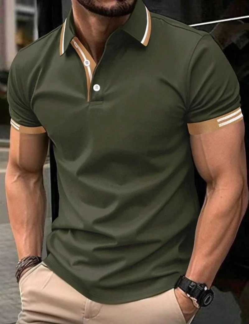 Mens T-shirt new shirt high-quality mens short sleeved shirt breathable top business casual sweater absorbent shirt W241026