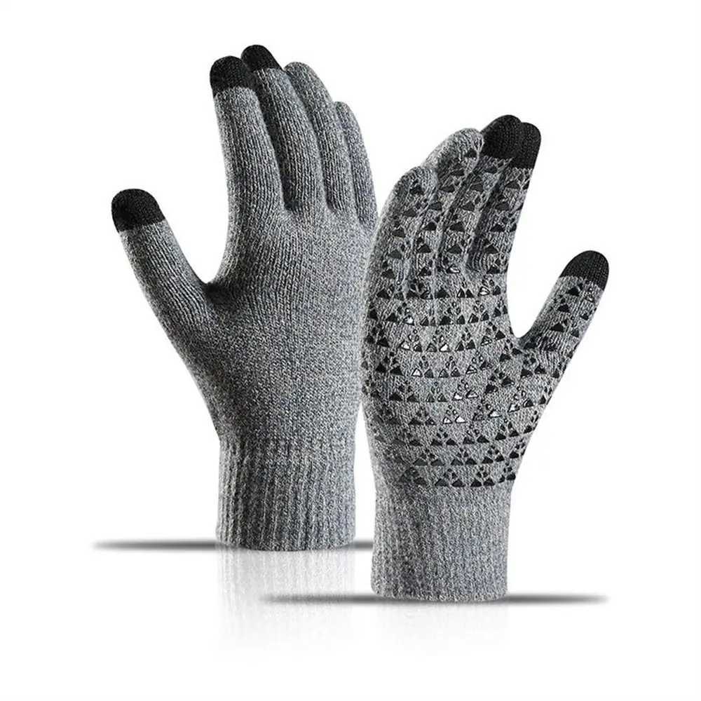 2023 New Touchscreen Womens Gs Winter G Mens Warm Gloves Driving Anti slip Soft Knitted Inner Lining Hot Gs W241026