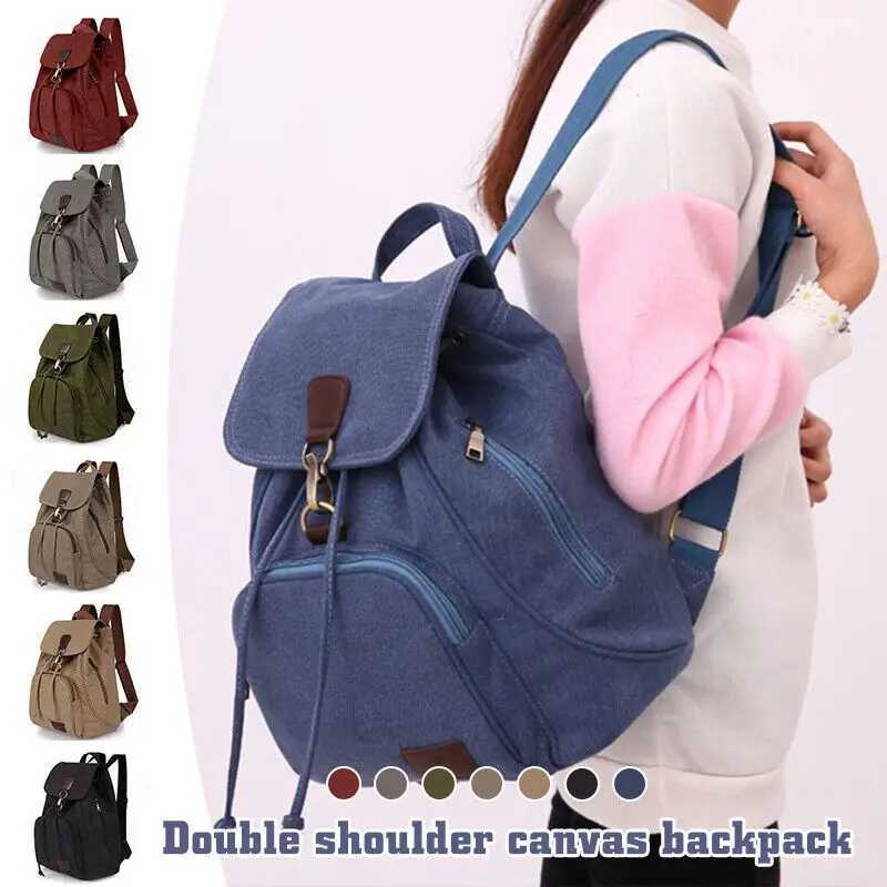 Women Backpack Fi All-Mah Canvas Lady Business Travel Leisure Canvas Bag Girl Large-Capacity Casual Anti-Theft SchoolbagXJ241026