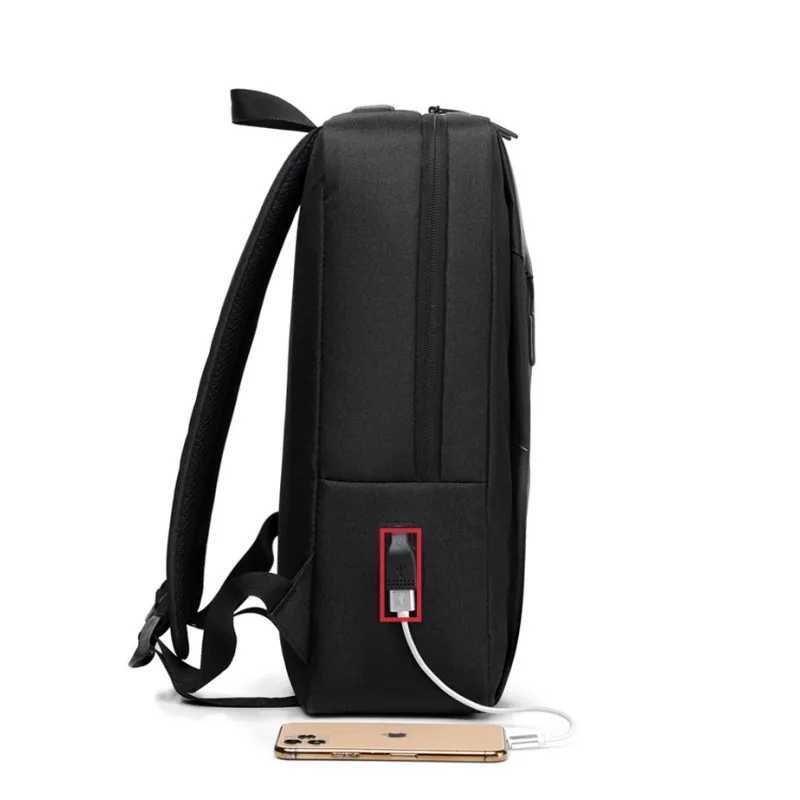 Laptop Backpack with USB Plug Mens Business Backpacks Notebook Casual Multifuncti Waterproof High Quality School Bag For MenXJ241026