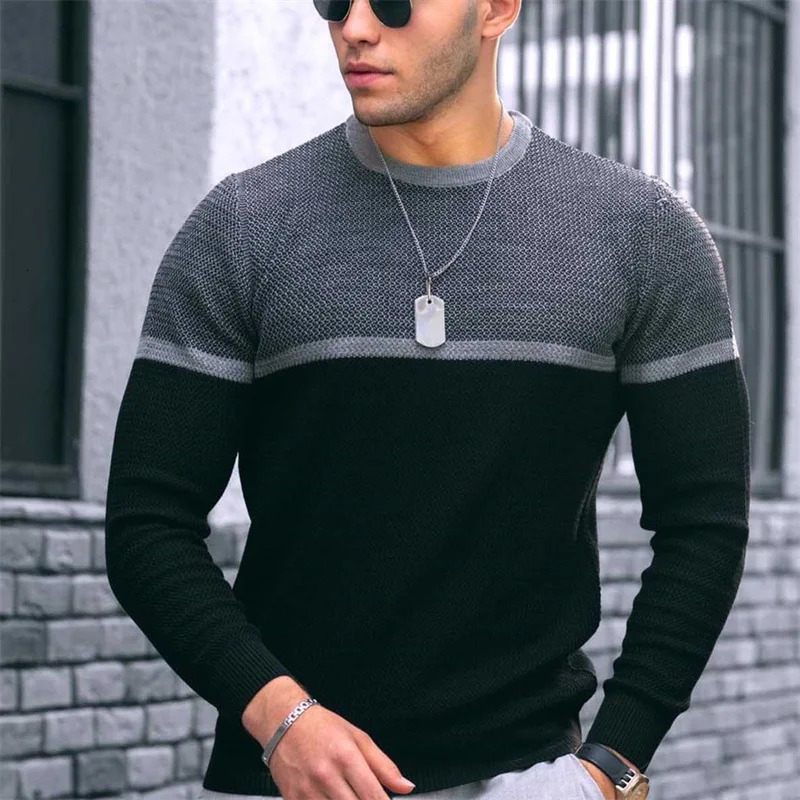 Autumn and winter sports fitness slim breathable mens long sleeve Tshirt Europe the United States men O collar shi 241025