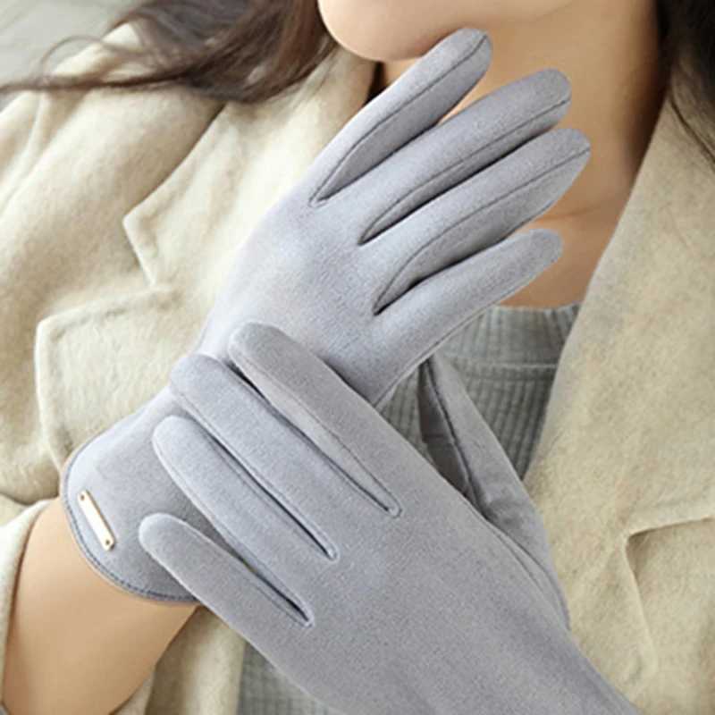 Womens Gs Winter Warm Soft and Comfortable Touchscreen Driving Convenient and Practical Thick Finger Gs W241026