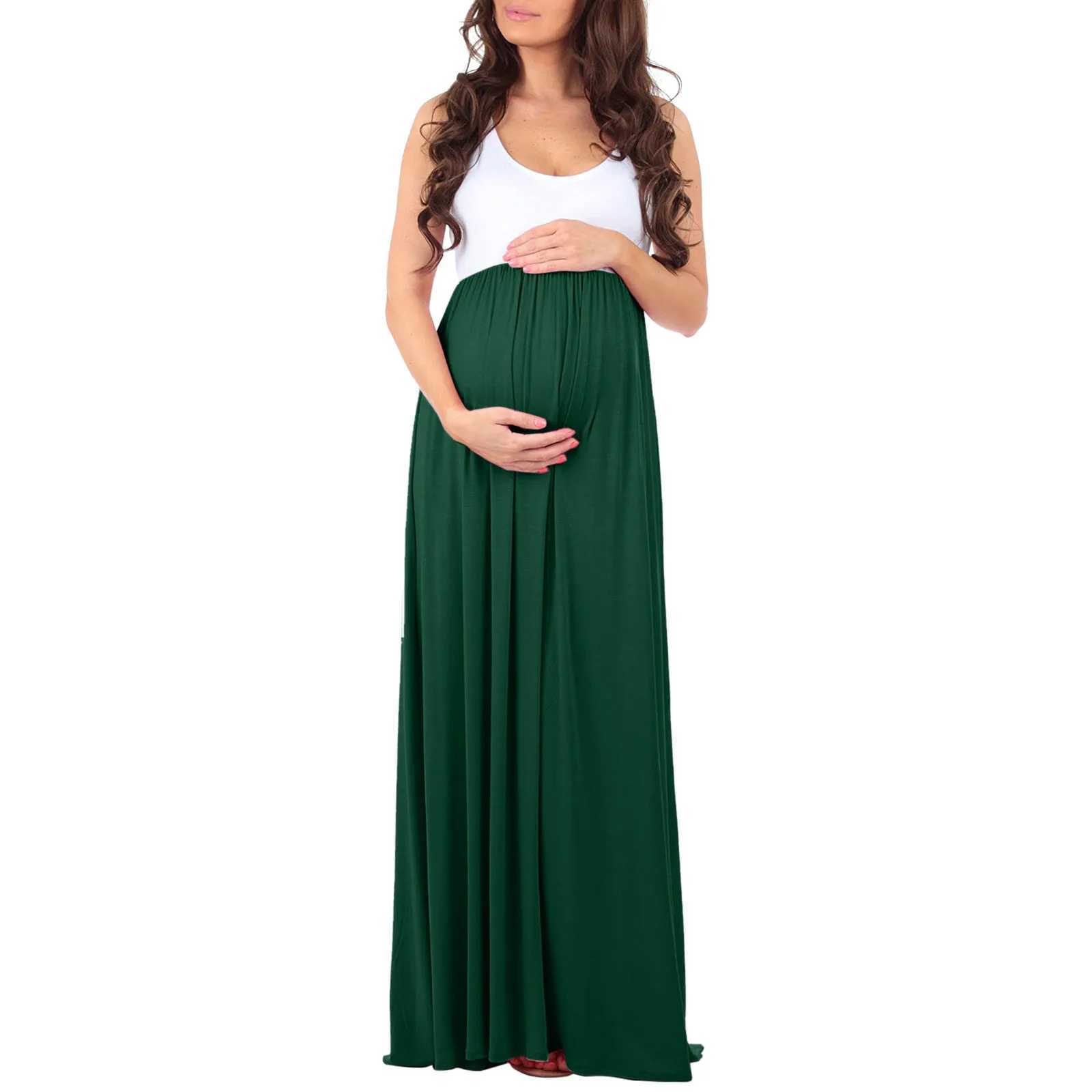 Summer casual and comfortable maternity dress colorful beach dress long skirt maternity dress maternity dress W241026